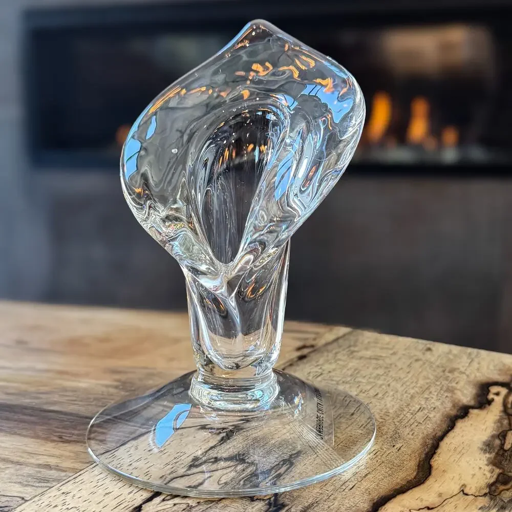 Cambridge HandBlown Clear Glass Jack in the Pulpit Calla Lily Vase/Candle Holder